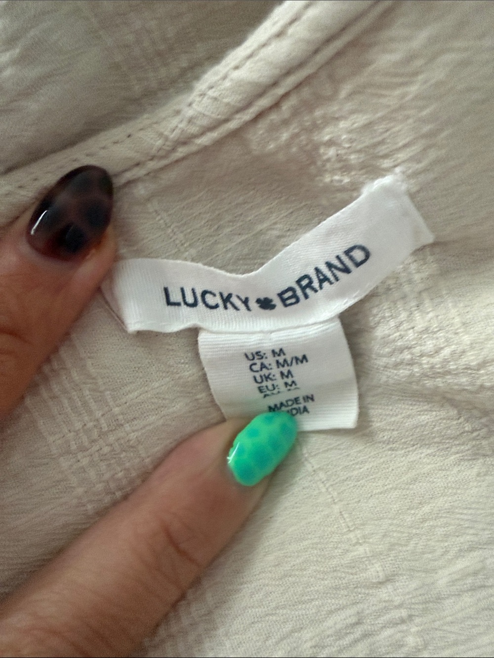 Lucky Brand Cream Maxi Dress with Button Front - Picture 3 of 3